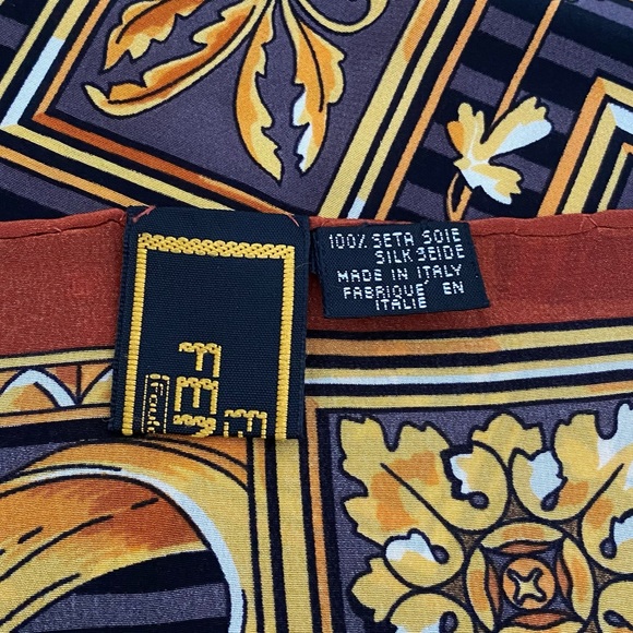 Fendi Brown Silk Scarf - Picture 5 of 9